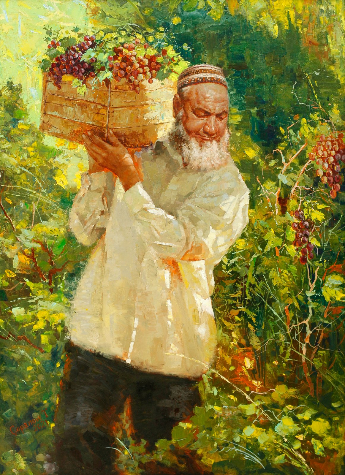 Toyly Tchopanov — Terre généreuse. Huile sur toile, 110 × 80 cm, 2021