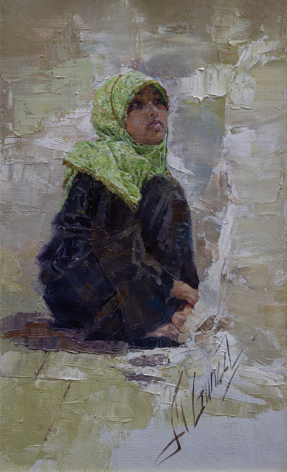 Guntcha Myradova — Pureté. Huile sur toile, 65 × 40 cm, 2026