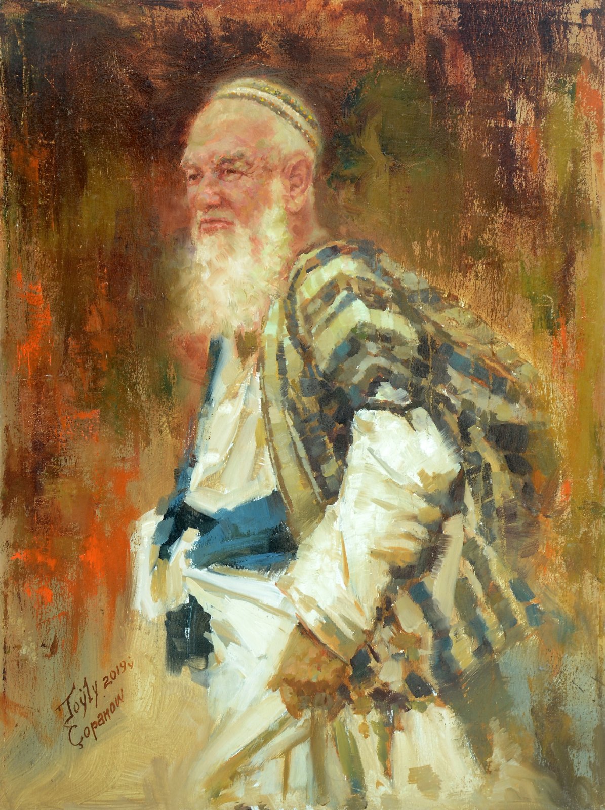 Toyly Tchopanov — Ancien turkmène. Huile sur toile, 80 × 60 cm, 2019